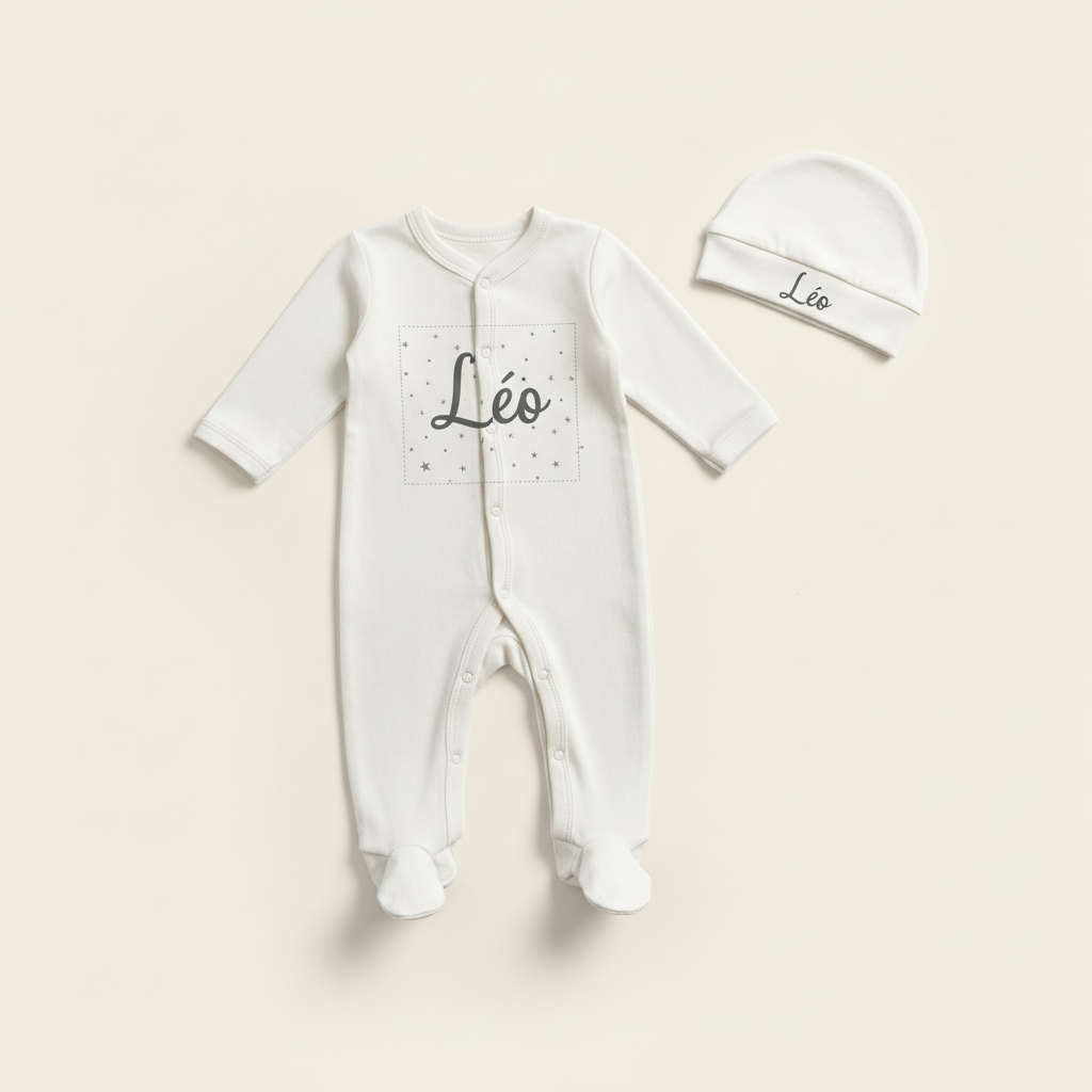 Ensemble pyjama bébé avec prénom